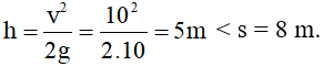 Một vật có khối lượng 0,2 kg được ném thẳng đứng từ mặt đất với vận tốc 10 m/s. Lấy g = 10m/s2. Bỏ qua sức cản. Khi vật đi được quãng đường 8 m thì động năng của vật có giá trị bằng