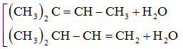 Cho các ancol (1) CH<sub>3</sub>CH<sub>2</sub>OH (2)CH<sub>3</sub>-CH(OH)-CH<sub>3</sub> (3)CH<sub>3</sub>-CH<sub>2</sub>-CH<sub>2</sub>OH (4)(CH<sub>3</sub>)<sub>2</sub>CH-CH<sub>2</sub>OH (5)(CH<sub>3</sub>)<sub>3</sub>C-OH (6)(CH<sub>3</sub>)<sub>2</sub>CH-CH(OH)-CH<sub>3</sub> Số ancol khi tham gia phản ứng tách nước tạo 1 anken duy nhất là