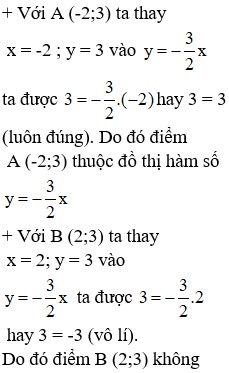 Đồ thị hàm số y=-32x là đường thẳng nào trong hình vẽ: