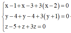 Trong không gian với hệ tọa độ Oxyz, cho điểm A(1;4;5), B(3;4;0), C(2;-1;0) và mặt phẳng (P): 3x-3y-2z-12=0. Gọi M(a;b;c) thuộc (P) sao cho MA2+MB2+3MC2 đạt giá trị nhỏ nhất. Tính tổng a+b+c