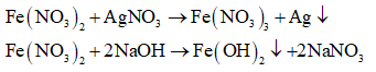 Cho dãy chất: Fe(NO3)2,Cu(NO3)2,Fe,Al,ZnCl2,BaCl2Số chất trong dãy đều tác dụng được với dung dịch AgNO3và dung dịch NaOH là