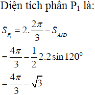 Ta vẽ hai nửa đường tròn như hình bên, trong đó đường kính của nửa đường tròn lớn gấp đôi đường kính của nửa đường tròn nhỏ. Biết rằng nửa đường tròn đường kính AB có bán kính bằng 4 và BAC^=30°. Diện tích hình (H) (phần tô đậm) bằng: