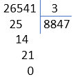 Con hãy chọn đáp án đúng nhất: Kết quả của phép chia 26541 : 3 là:A. 8846
