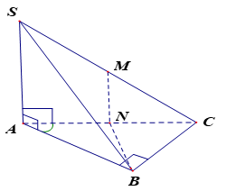 Cho hình chóp S.ABC có SA⊥ABC;SA=a đáy ABC là tam giác vuông tại B, BAC^=60° và AB=a2. Gọi (S) là mặt cầu ngoại tiếp hình chóp S.ABC. Tìm mệnh đề sai.