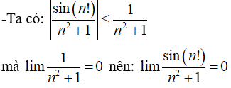 limsin(n!)n2+1 bằng