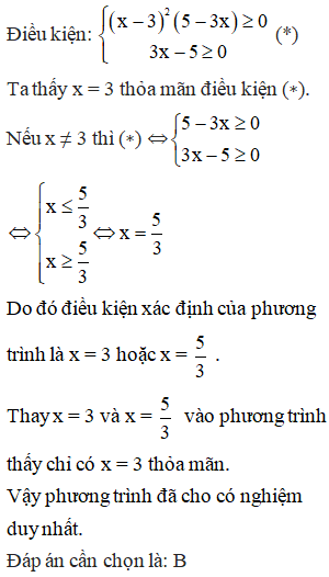 Phương trình x−325−3x+2x=3x−5+4 có bao nhiêu nghiệm?