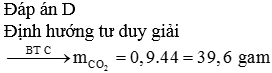 Hỗn hợp X gồm 0,1 mol C<sub>2</sub>H<sub>2</sub>; 0,15 mol C<sub>2</sub>H<sub>4</sub>; 0,2 mol C<sub>2</sub>H<sub>6</sub> và 0,3 mol H<sub>2</sub>. Đun nóng X với bột Ni xúc tác, sau một thời gian thu được hỗn hợp Y. Đốt cháy hoàn toàn hỗn hợp Y, thu được khối lượng CO<sub>2</sub> là