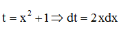 Cho ∫12fx2+1dx=2. Khi đó I=∫25fxdx bằng