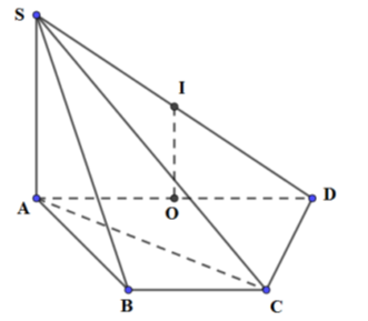 Cho hình chóp S.ABCD có đường cao \(SA = 4a\); ABCD là hình thang với đáy lớn AD, biết \(AD = 4a,\,\,AB = BC = CD = 2a\). Thể tích của khối cầu ngoại tiếp hình chóp S.ABC bằng